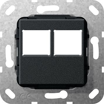 Вставка Gira Черный Modular Jack 2-местн. LexCom 562910