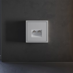 Накладка для розетки компьютерной двойной RJ45+RJ45 кат.6, S70 (серый)