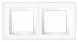 Рамка Schneider Electric Unica белый с декоративным элементом 2 поста MGU2.004.18