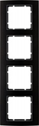 Рамка Berker B.3 Черный / антрацитовый 4 поста вертикальная 10143005