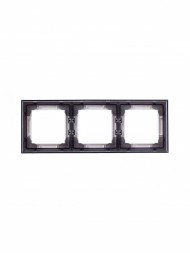 Рамка ABB Levit Белый / Дымчатый чёрный 3 поста 2CHH015030A6062 3901H-A05030 62W