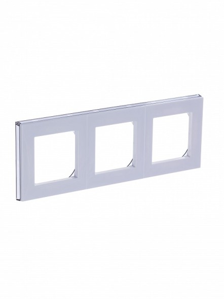 Рамка ABB Levit Белый / Дымчатый чёрный 3 поста 2CHH015030A6062 3901H-A05030 62W