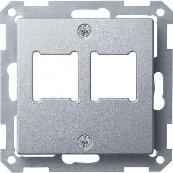 Центральная плата Merten M-серия алюминий для розетки RJ11/RJ45x2 поста MTN291260
