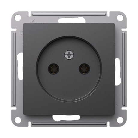 ATN001441 Atlasdesign РОЗЕТКА без заземления без шторок, 16А, механизм, БАЗАЛЬТ Schneider Electric