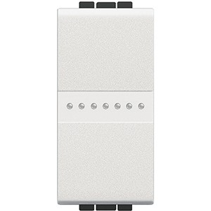 Переключатель Bticino Living Light Белый промежуточный Axial с автоматическими клеммами, размер 1 модуль N4054