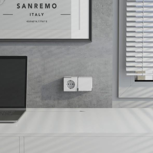 Выключатель одноклавишный Gallant белый Werkel W5010001