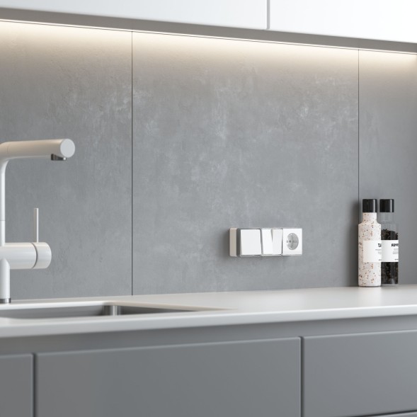 Выключатель одноклавишный Gallant белый Werkel W5010001