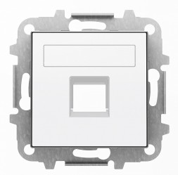 Накладка ABB Sky для 1-го суппорта/разъёма типа 2017 или 2018 шторками и полем белый 2CLA851810A1101 8518.1 BL