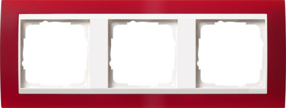 Рамка Gira Event Красный / Белый 3 поста 0213398