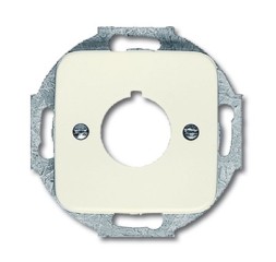 Плата центральная (накладка) ABB Busch-Duro 2000 SI слоновая кость с суппортом для командно-сигнальных приборов D=22.5 мм 2CKA001724A0210 2533-212