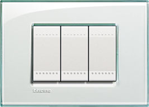 Рамка Bticino LivingLight Квадрат Прозрачный двухмодульная LND4802KR