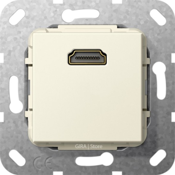 Разъем HDMI, инвертирующий адаптер Gira Кремовый 566901