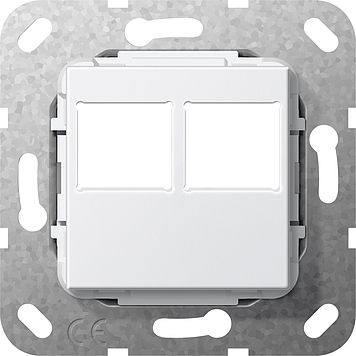 Вставка Gira Белый глянец Modular Jack 2-местн. LexCom 562903