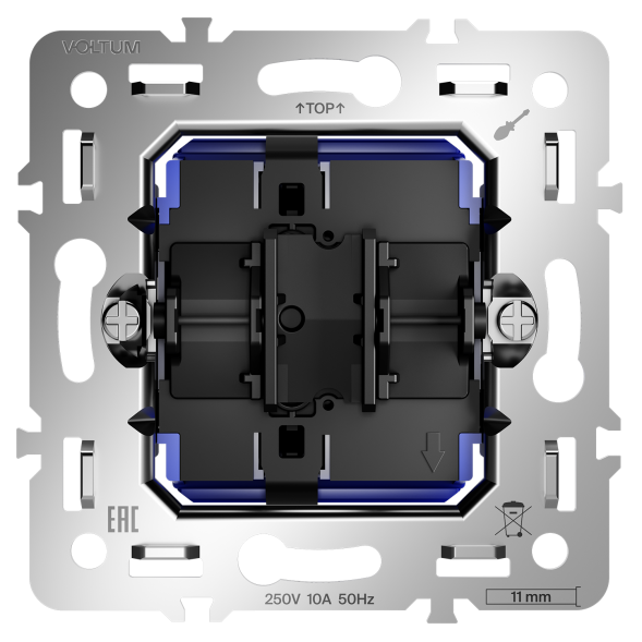 Механизм выключателя с самовозвратом одноклавишного 10А, S70
