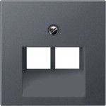 Накладка Jung ECO Profi антрацит для телефонной/компьютерной розетки ECO profi, двойная EP569-2BFPLUAAN