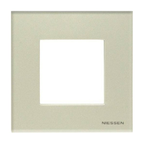 Рамка ABB Zenit Жемчужное стекло 1 пост 2CLA227100N3501 N2271 CP