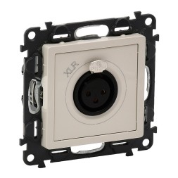 Аудиорозетка Legrand Valena Life Слоновая кость с 3-контактным гнездом XLR. С лицевой панелью 753273
