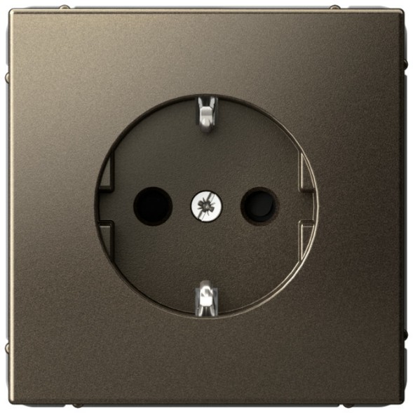 Розетка электрическая со шторками (Мокко) Schneider Electric Systeme Art Gallery GAL000645