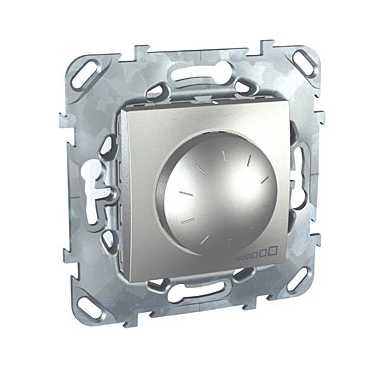 Диммер Schneider Electric Unica Class Top алюминий поворотный, 40-400w, переключатель MGU5.511.30ZD