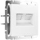 Розетка двойная Ethernet RJ-45 (белый матовый) Werkel W1181161
