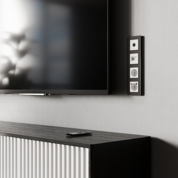 Розетка двойная Ethernet RJ-45 (белый матовый) Werkel W1181161