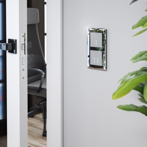 Сенсорный выключатель одноклавишный с подсветкой 1000 Вт серебряный Werkel W4510006