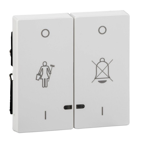 Две клавиши Merten M-серия активный белый &quot;перечеркнутый звонок&quot;,&quot;горничная&quot; световой индикатор MTN3429-0325