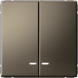 Двухклавишный выключатель с подсветкой (Мокко) Schneider Electric Systeme Art Gallery GAL000653