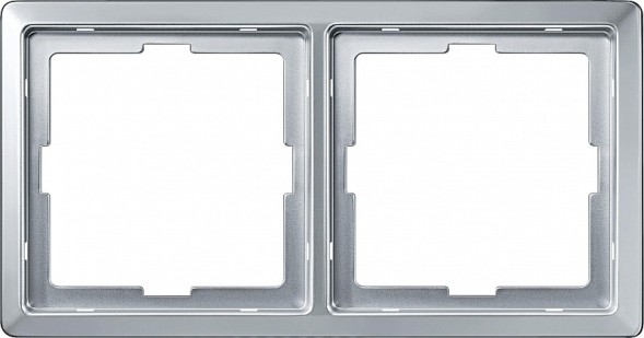 Рамка Merten Artec Алюминий 2 поста MTN481260