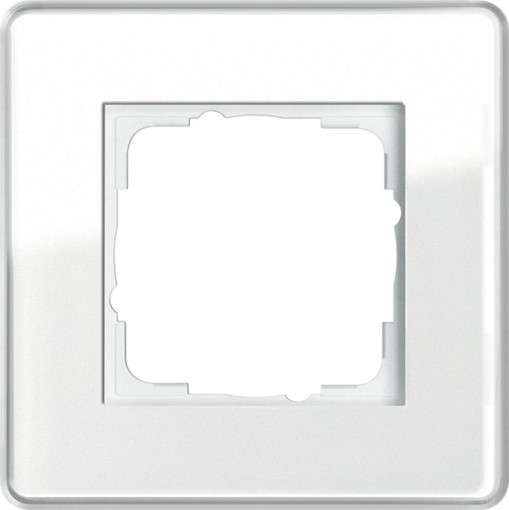 Рамка Gira Esprit Glass C Белое стекло 1 пост 0211512