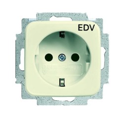 Розетка ABB Busch-Duro 2000 SI слоновая кость SCHUKO 16А 250В с маркировкой &quot;EDV&quot; 2CKA002011A2159 20 EUC/DV-212