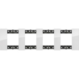 Рамка Bticino Living Now GHIACCIO 2+2+2+2-модульная KA4802M4DW