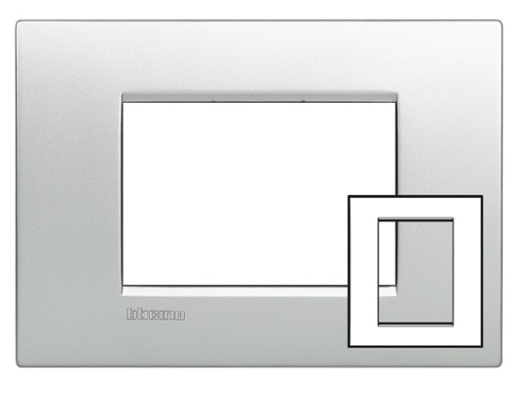 Рамка Bticino LivingLight Air Алюминий 3+3 модуля LNC4826TE