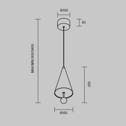 Подвесной светильник Maytoni MOD534PL-L11B3K
