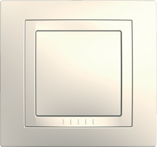 Рамка Schneider Electric Unica бежевый с декоративным элементом 1 пост MGU2.002.25