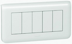 Рамка Legrand Mosaic Белый 5-модульная 078815