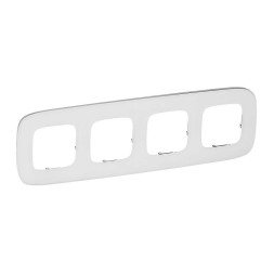 Рамка Legrand Valena Allure Белое стекло 4 поста 755544