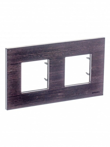 Рамка ABB Zenit Натуральное венге 2 поста 2CLA227200N2101 N2272 WG