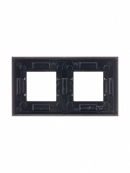 Рамка ABB Zenit Натуральное венге 2 поста 2CLA227200N2101 N2272 WG