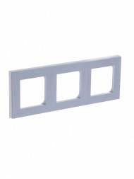 Рамка ABB Levit Серый / Белый 3 поста 2CHH015030A6016 3901H-A05030 16W