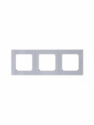 Рамка ABB Levit Серый / Белый 3 поста 2CHH015030A6016 3901H-A05030 16W