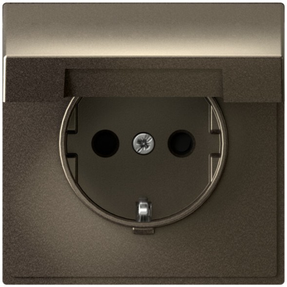Розетка электрическая со шторками с откидной крышкой (Мокко) Schneider Electric Systeme Art Gallery GAL000646