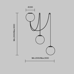 Подвесной светильник Maytoni MOD427PL-L30B3K1