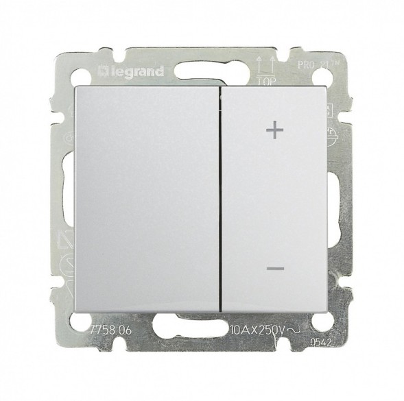Светорегулятор Legrand Valena Белый нажимной 40-600W для л/н и обмоточных т-ров 770074