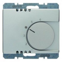 Регулятор температуры помещения Berker Arsys стальной лак с переключающим контактом и центральной панелью 20269004