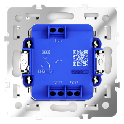Проходной переключатель встраиваемый VOLTUM S70 одноклавишный 10А, (белый глянцевый)