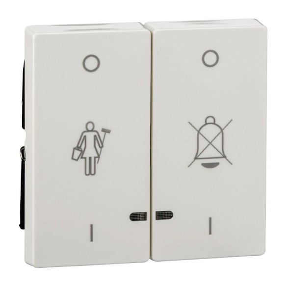 Две клавиши Merten M-серия белый &quot;перечеркнутый звонок&quot;,&quot;горничная&quot; световой индикатор MTN3429-0319