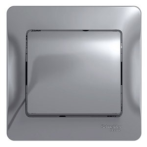 1-клавишный Выключатель, сх.1, 10АХ, в сборе Schneider Electric Glossa Алюминий GSL000312