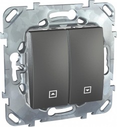 Выключатель для жалюзи Schneider Electric Unica Class Top графит нажимной MGU5.207.12ZD