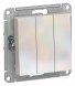 Трехклавишный Выключатель Schneider Electric Atlasdesign Жемчуг сх.1+1+1, 10АХ, механизм ATN000431